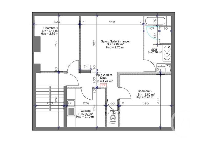 Appartement F3 à louer - 3 pièces - 64.0 m2 - ABBEVILLE - 80 - PICARDIE - Century 21 Triangle Immobilier