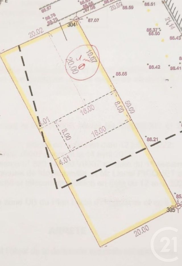terrain à vendre - 1000.0 m2 - ABBEVILLE - 80 - PICARDIE - Century 21 Triangle Immobilier