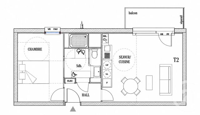 Appartement F2 à vendre - 2 pièces - 42.5 m2 - FORT MAHON PLAGE - 80 - PICARDIE - Century 21 Triangle Immobilier